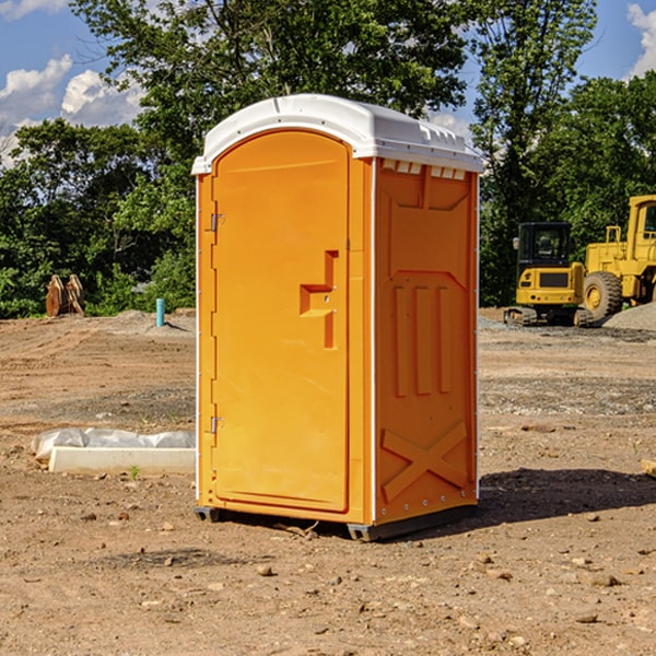 how often are the portable toilets cleaned and serviced during a rental period in Banning